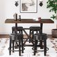 Ashley Valebeck 5-Piece Counter Height Dining Set in Black and Brown, , large