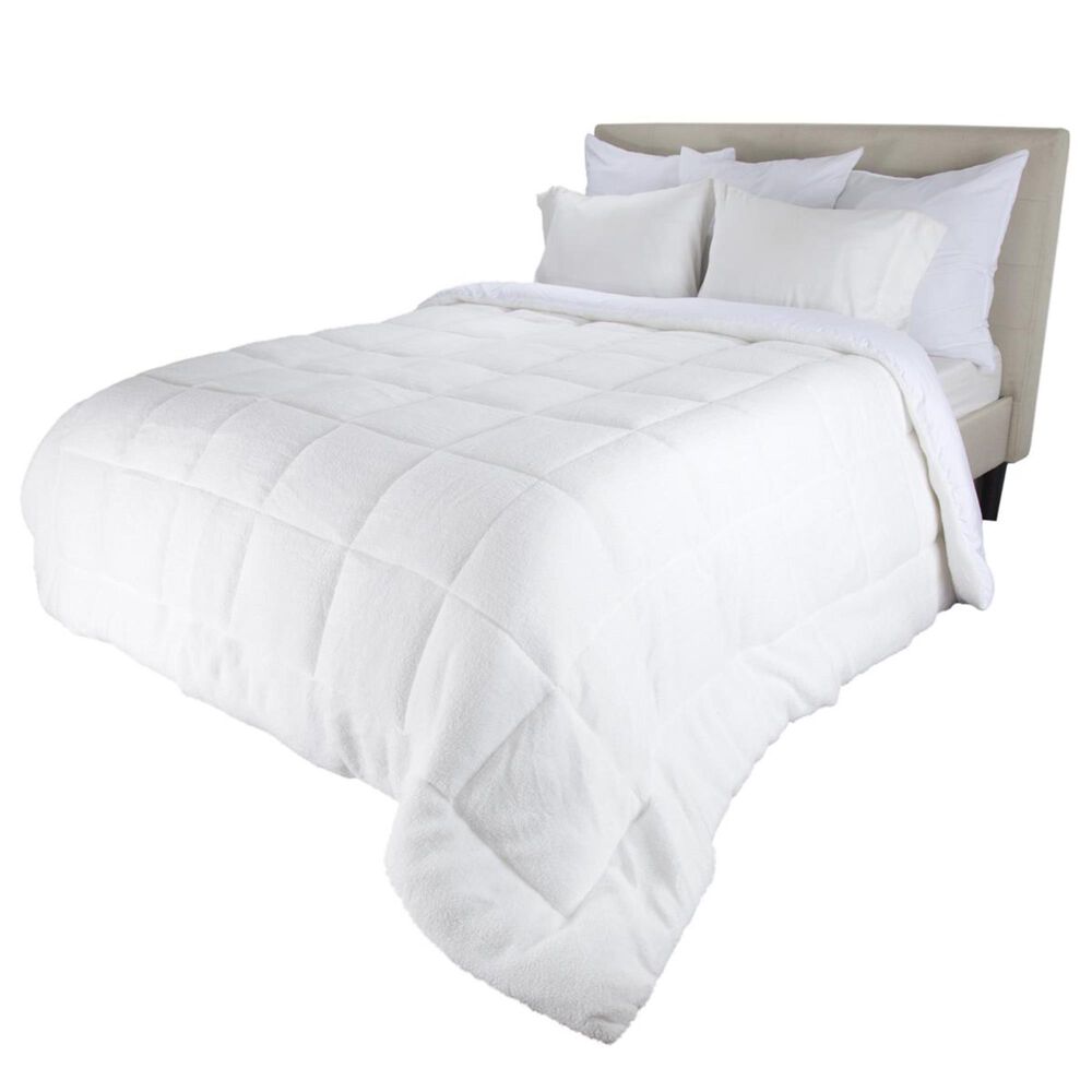 Timberlake King Oversized Reversible Down Alternative Comforter with Sherpa, , large