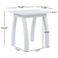 Hearth and Haven Selma Outdoor End Table with Slatted Top and Curved Legs in White, , large