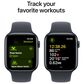 Apple Watch SE GPS 44mm Midnight Aluminum Case with Midnight Sport Band - M/L, , large