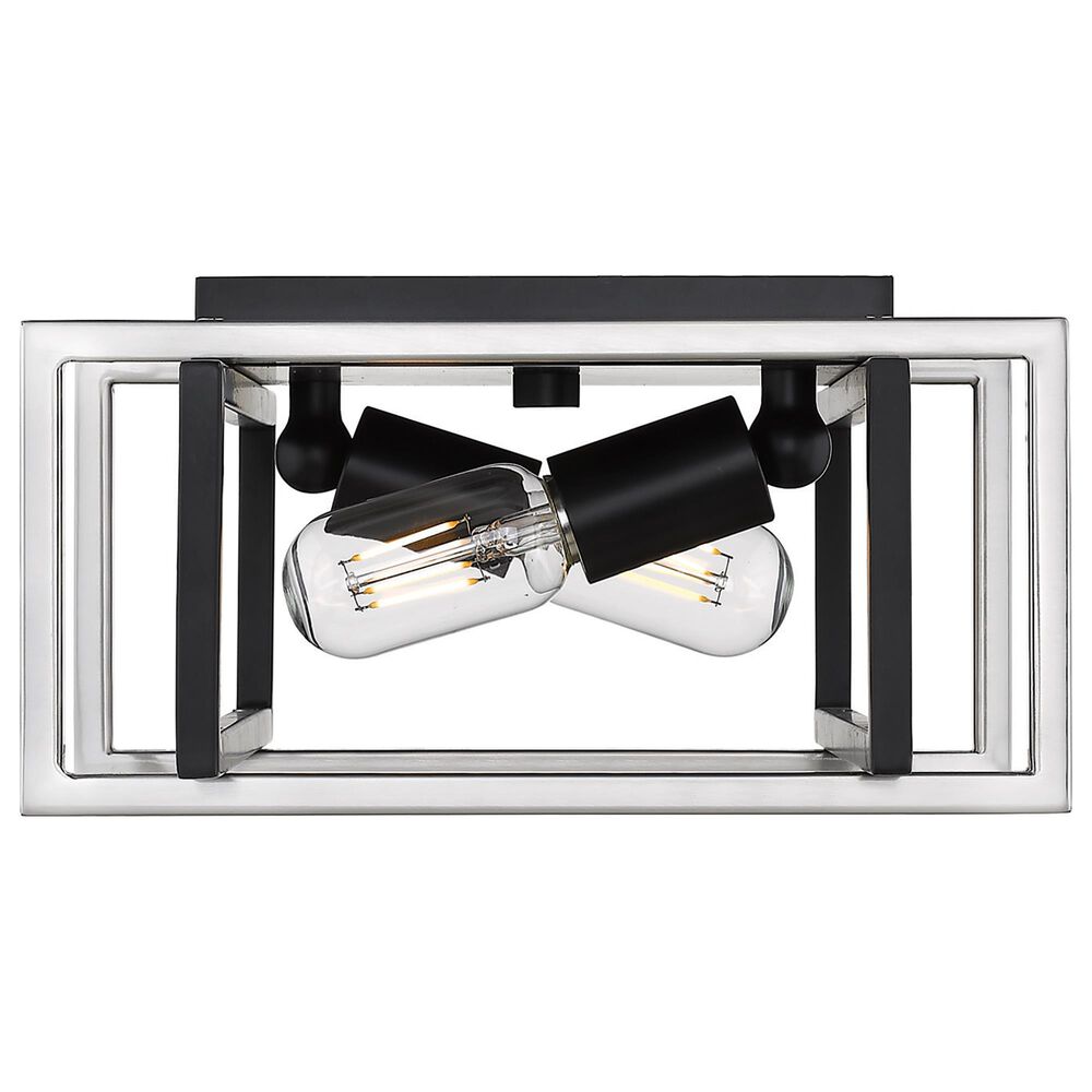 Golden Lighting Tribeca Flush Mount in Matte Black and Pewter, , large