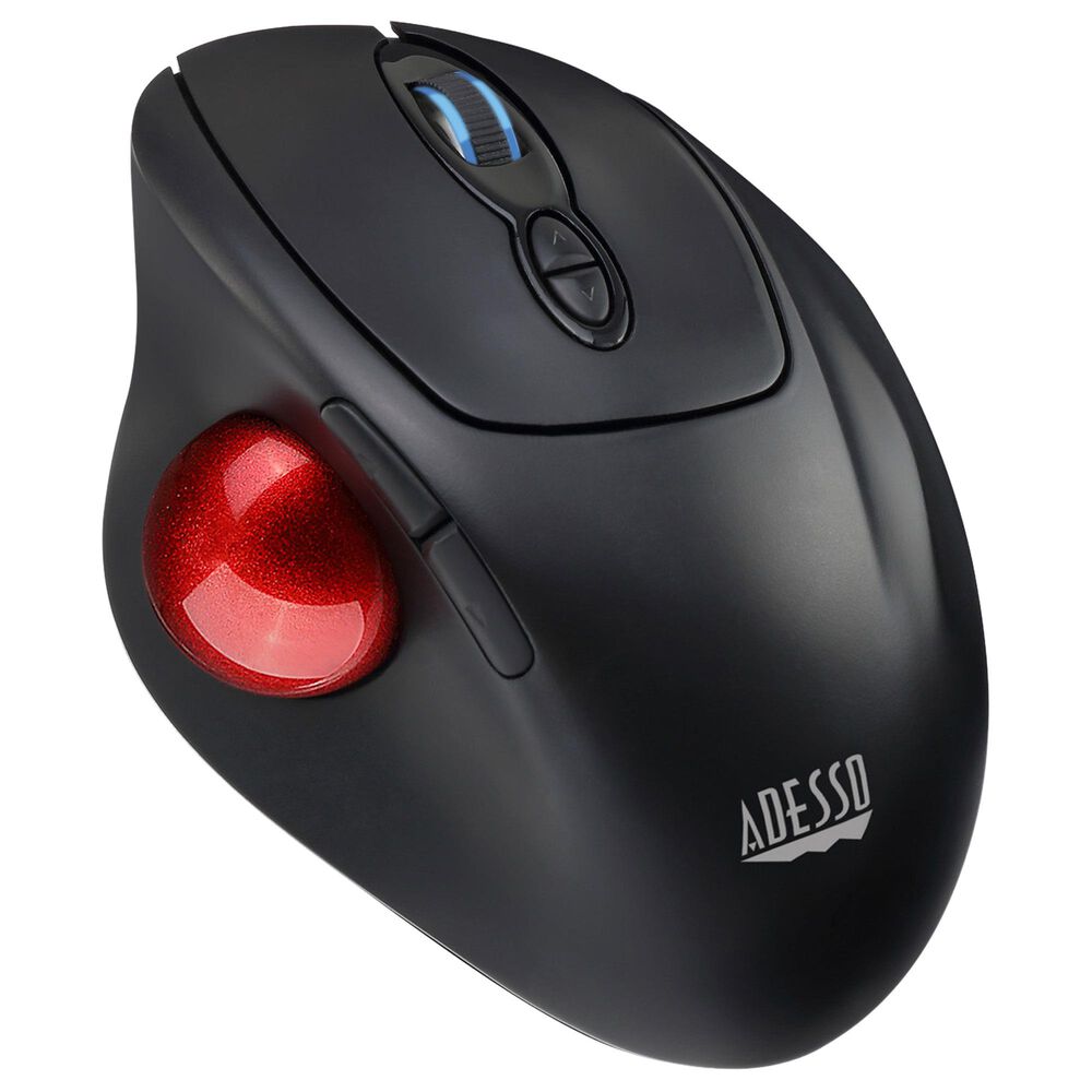Adesso Wireless Programmable Ergonomic Trackball Mouse in Black, , large