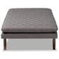 Baxton Studio Marit Twin Daybed with Grey Upholstered in Walnut, , large