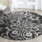 Safavieh Adirondack ADR114A-6R 6" x 6"  Black/Silver Round Rug, , large
