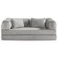 Jaxx Unsofa Stationary Loveseat in Mouse Grey Velvet, , large