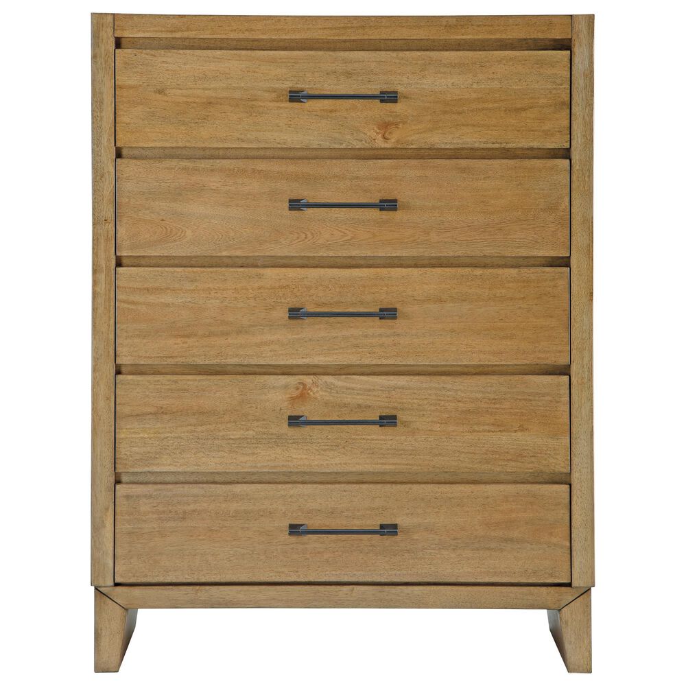 Ashley Sherbana 5-Drawer Chest in Light Brown, , large