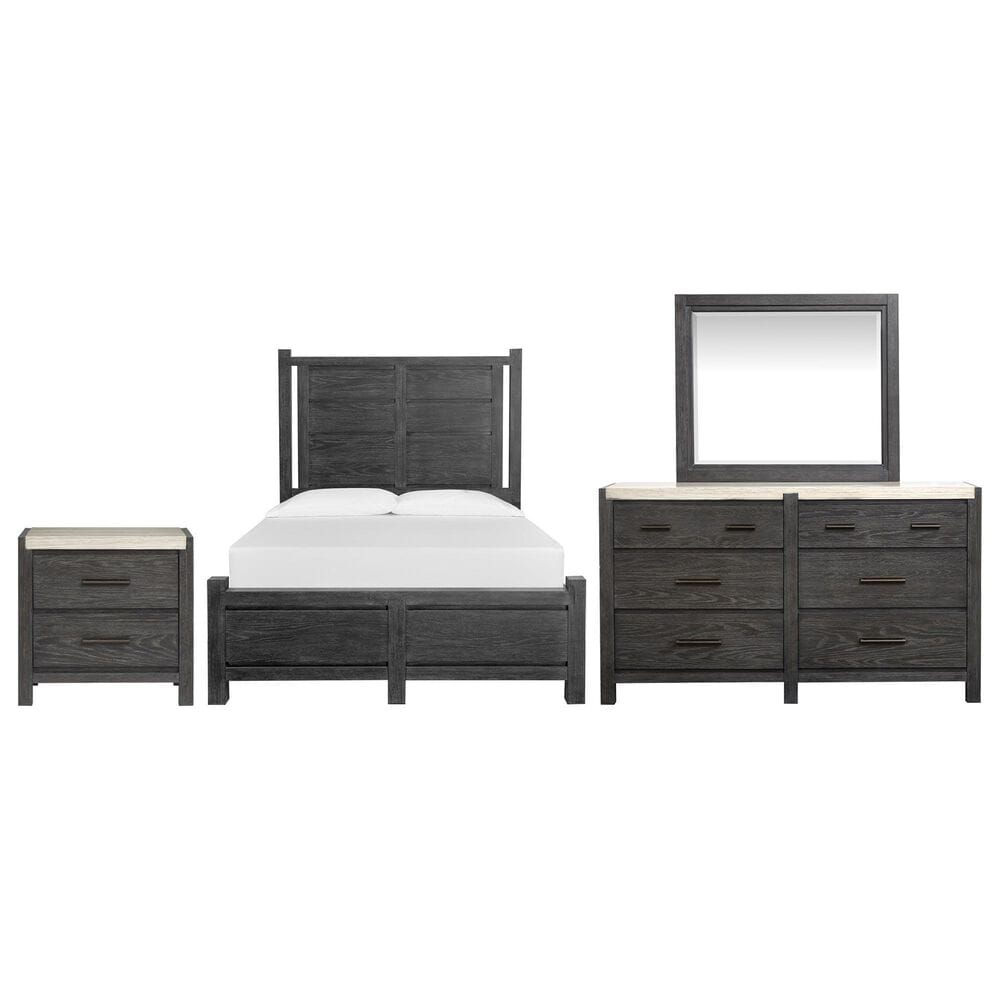 Nicolette Home Plum Creek 4-Piece Queen Panel Bedroom Set in Ravenwood Black, , large