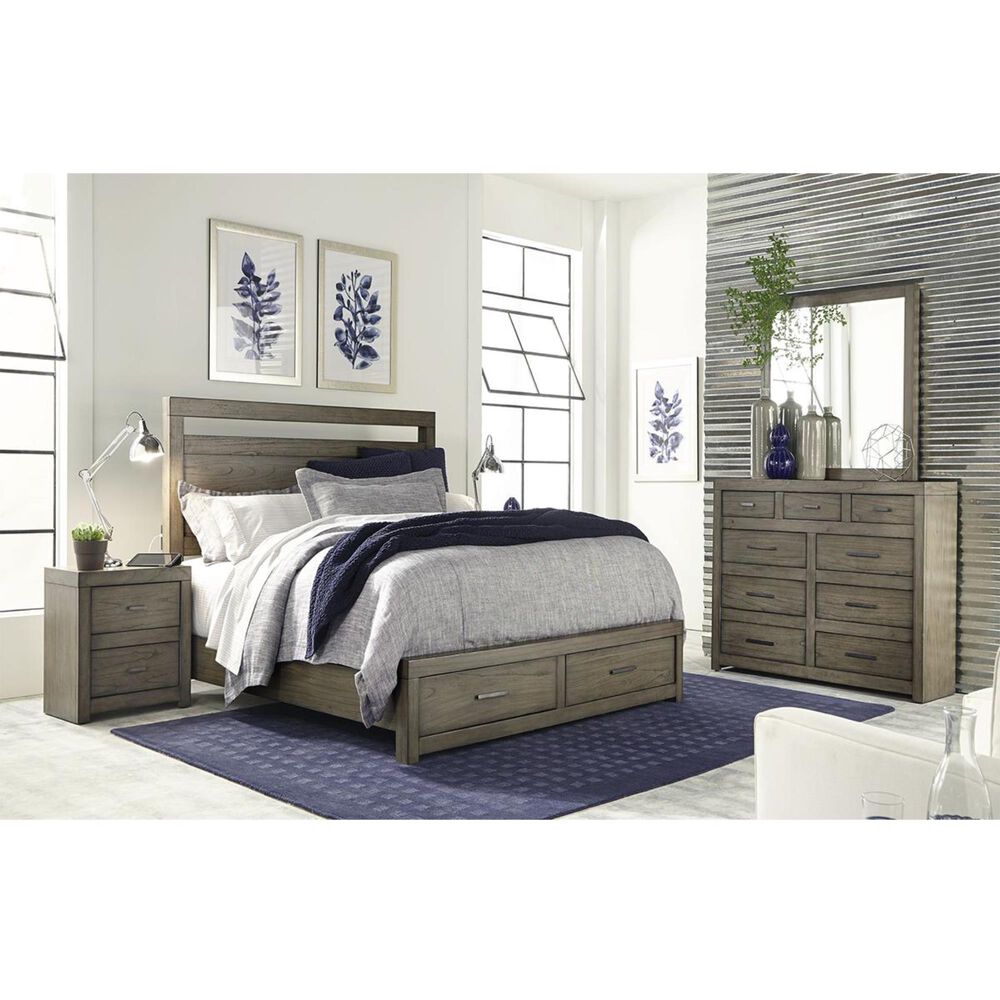 at HOME Modern Loft 2 Drawer Nightstand in Greystone, , large
