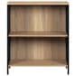 OSP Home Ace 2-Piece Desk with Hutch and Bookcase in River Oak and Black, , large