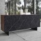 Casabianca Home Totem 3-Door Buffet in Walnut and Black, , large