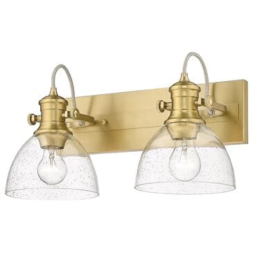 Golden Lighting Hines 2-Light Bath Vanity Lights with Seeded Glass in Brushed Champagne Bronze, , large