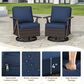 Sunwell Garden 3-Piece Patio Chat Set in Navy, , large