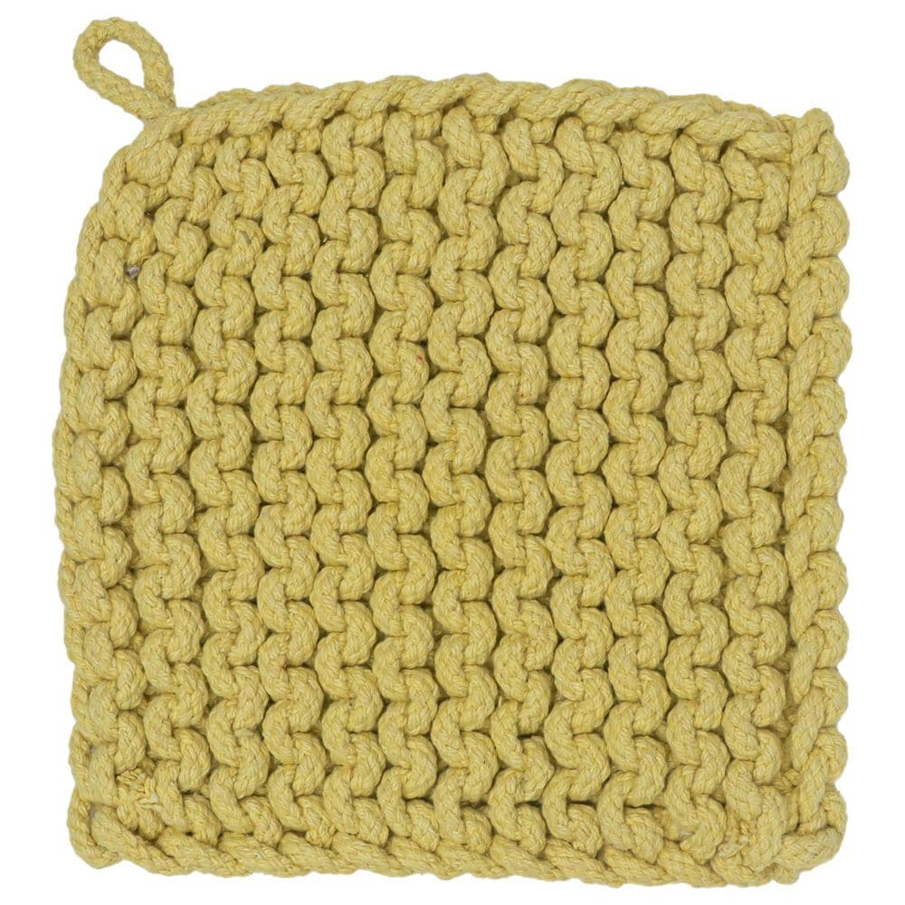 Boston International Knit Pot Holder in Dusty Yellow, , large
