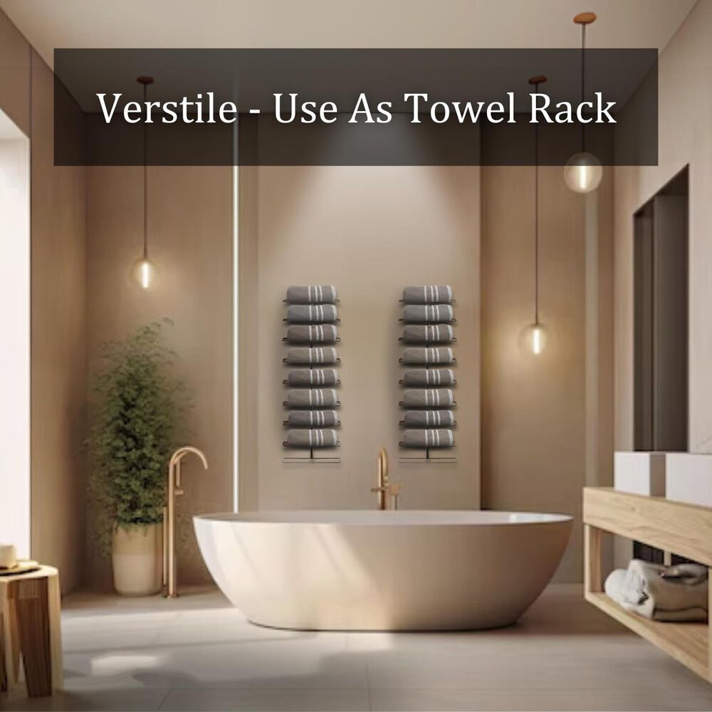 HOMLUX 9-Bottle Metal Wall Mounted Wine Rack in Black, , large