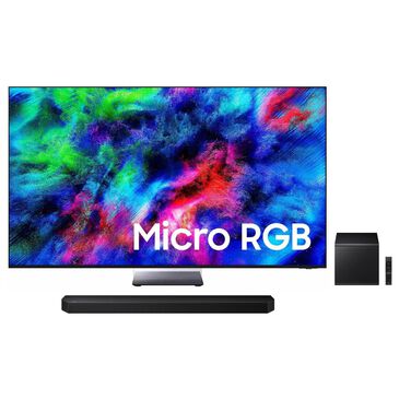 Samsung 75" Class R95H Series Micro RGB 4K UHD Vision AI - Smart Tizen TV with Q-Series 5.1.2 Channel Soundbar System in Black, , large