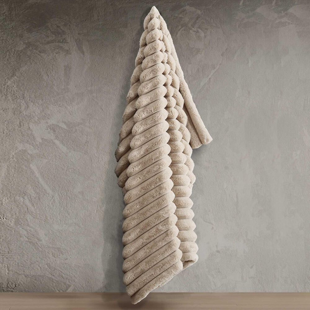 Hallmart Collectibles Ethan 50" x 60" Throw in Taupe, , large