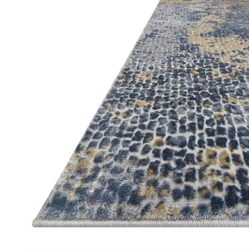 Loloi Patina PJ-05 3&#39;7&quot; x 5&#39;7&quot; Ocean and Gold, , large