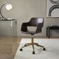 Lumisource Margarite Task Chair with Espresso Faux Leather Cushion in Gold, , large