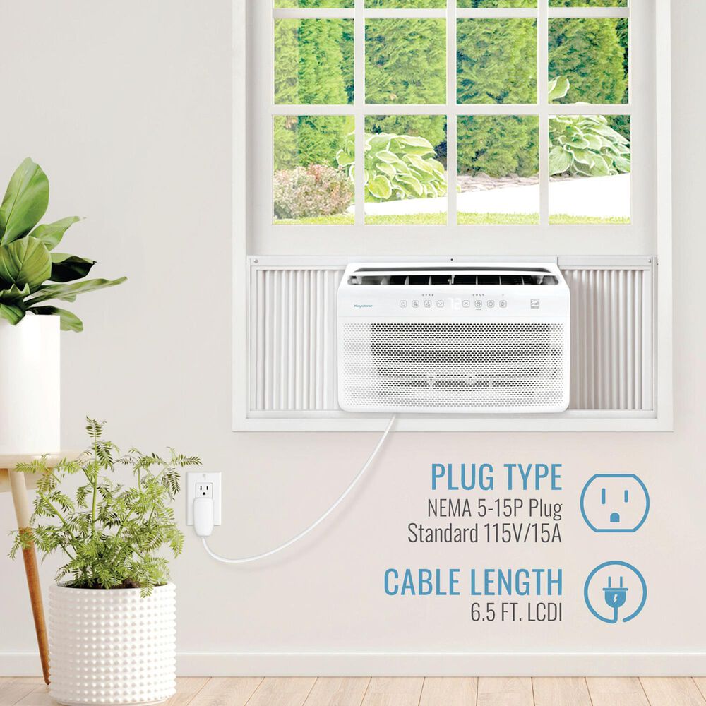 Keystone 10000 BTU Window Mounted Inverter Air Conditioner in White, , large