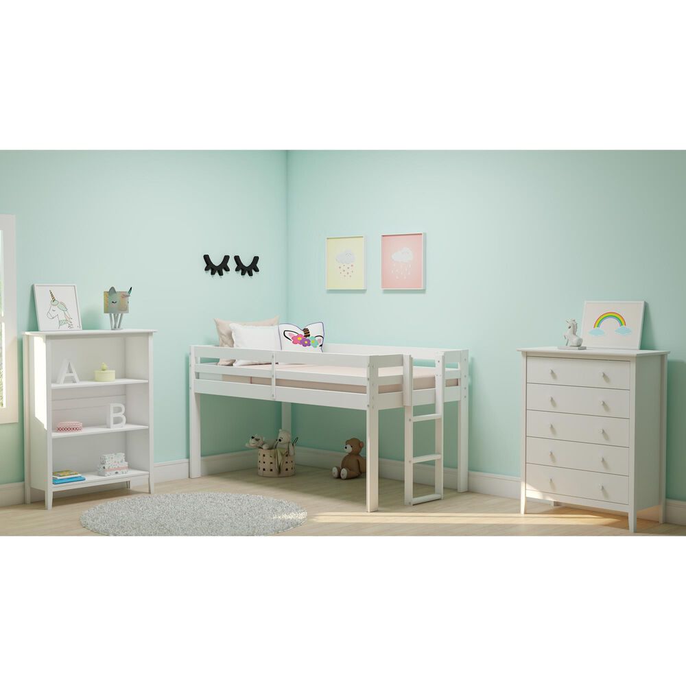 Timberlake Jasper Twin Loft Bed in White, , large