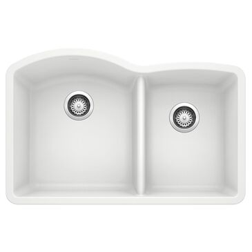 Blanco Diamond 32" 1-3/4 Double Bowl Kitchen Sink in White, , large
