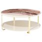 Vista Haus Ariana Cocktail Table in Gold and White, , large