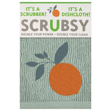 Mukitchen Orange Tree Scrubsy Dish Cloth in Orange, , large