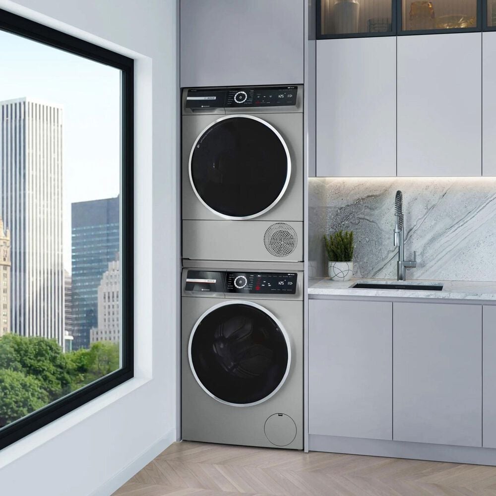 Bosch 800 Series 4 Cu. Ft. Front Load Electric Dryer in Pearl Steel, , large