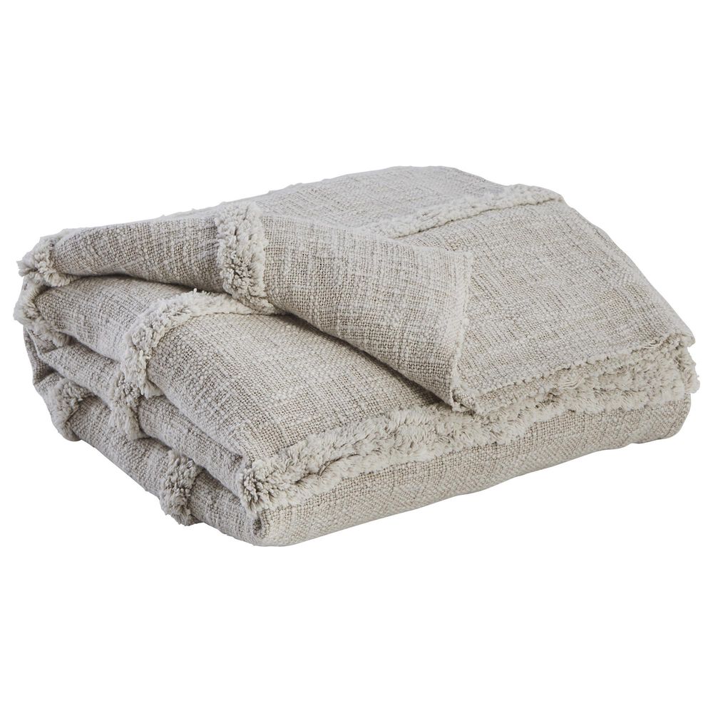 Ashley Samsen 50" x 60" Throw Blanket in Natural Linen, , large