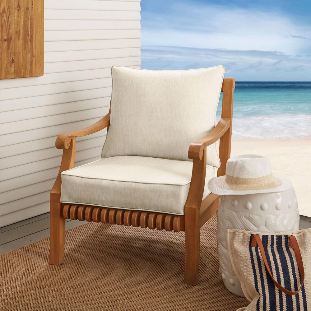 Sorra Home Sunbrella 2-Piece 23" x 25" Pillow in Cast Pumice, , large