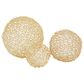 CosmoLiving by Cosmopolitan Geometric Orb Sculpture in Gold (Set of 3), , large