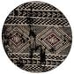 Safavieh Adirondack ADR202Z 6" Round Black and Light Grey Area Rug, , large