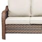 Sunwell Garden 6-Piece Patio Chat Set Two Ottomans in Beige, , large