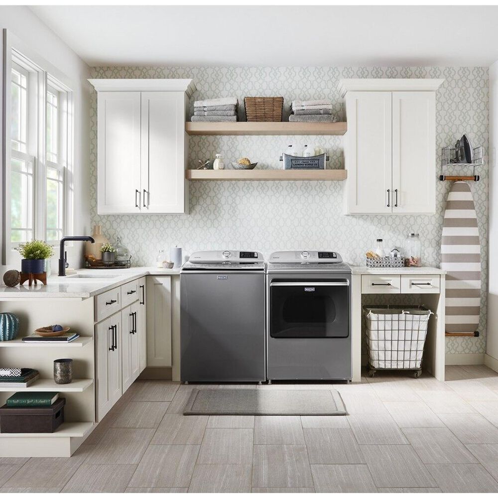 Maytag 7.4 Cu. Ft. Front Load Electric Dryer with WiFi in Metallic Slate, , large