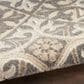 Nourison Aloha Damask 7"10" x 10"6" Ivory and Grey Indoor/Outdoor Area Rug, , large