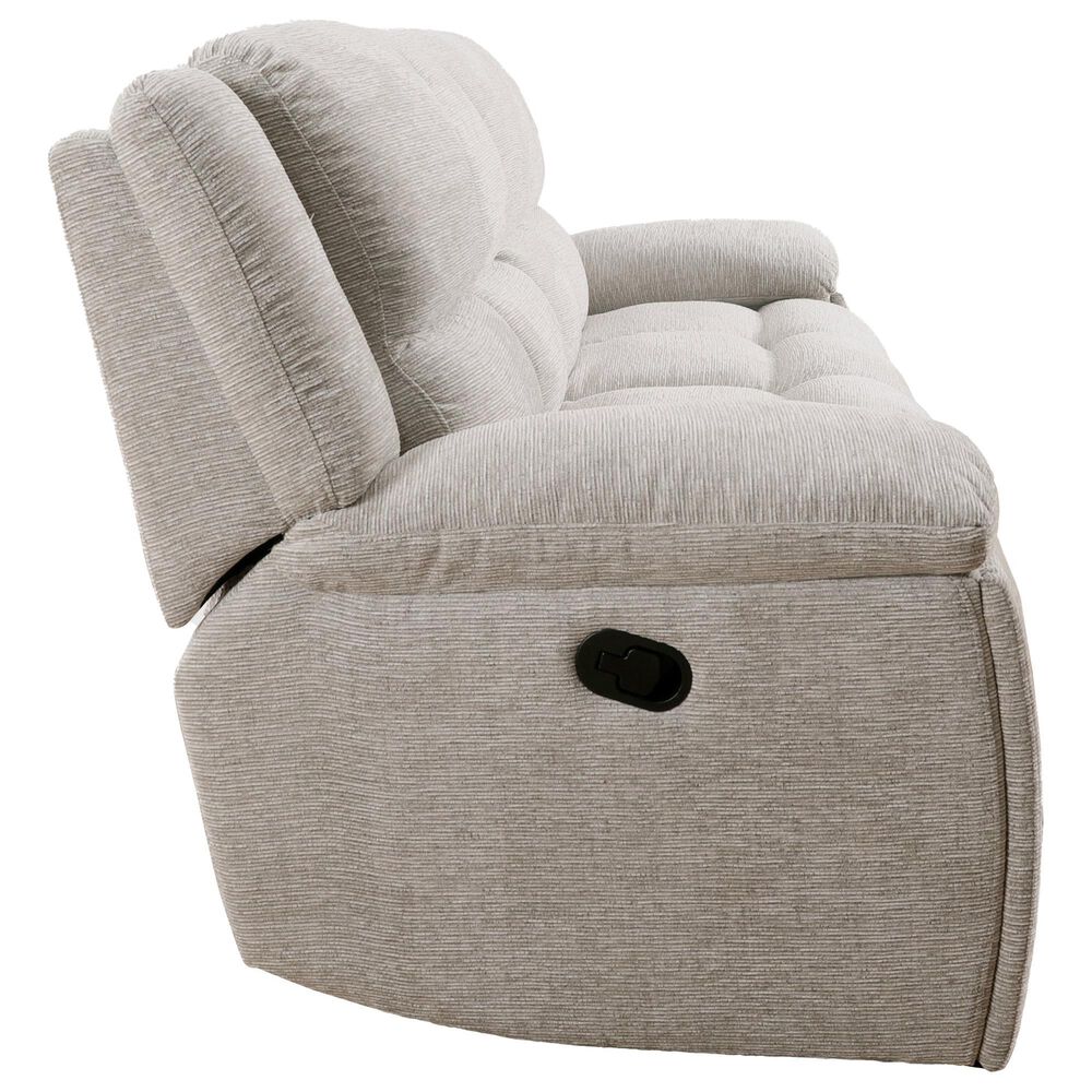 Simeon Collection Buster Manual Dual Reclining Sofa and Console Loveseat Set in Opal Taupe, , large