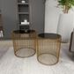 Maple and Jade Accent Table in Gold and Dark Gray (Set of 2), , large
