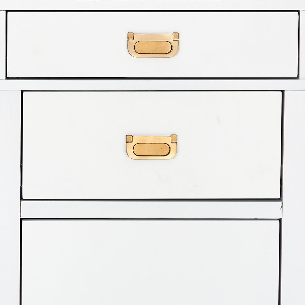 Linon Home Decor Peggy Side Storage Desk in White, , large