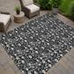 Dalyn Rug Company Soft Essentials Floral Black 3" x 5" Indoor/Outdoor Area Rug, , large