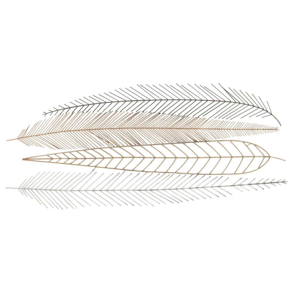 Maple and Jade 18" x 42" Wall Decor in Silver, Gold and Black, , large