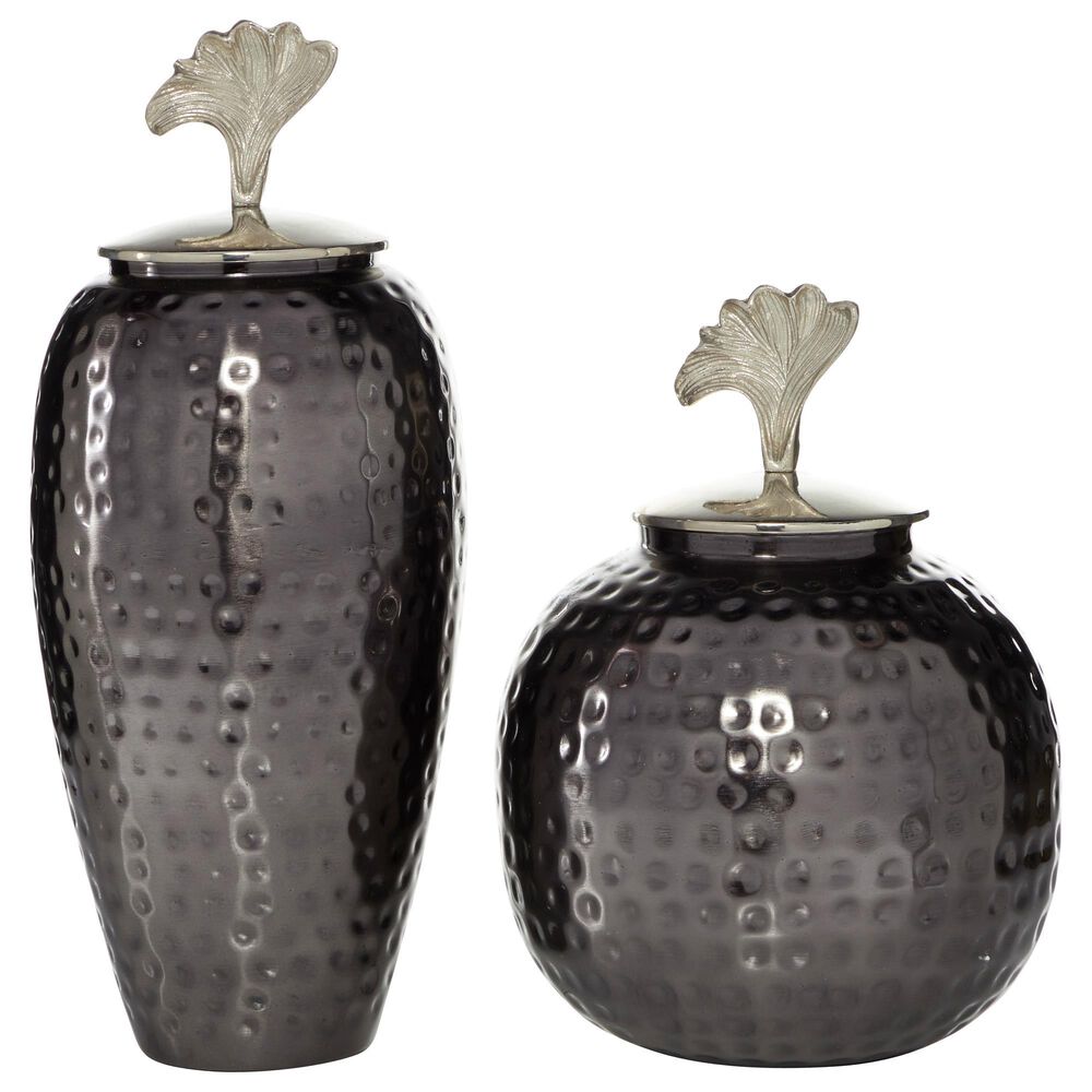 Maple and Jade Modern Decorative Jar in Bronze (Set of 2), , large