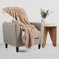 Timberlake 60" x 70" Faux Fur Throw Blanket in Taupe, , large
