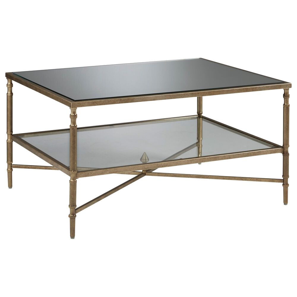 Ashley Cloverty 3-Piece Occasional Table Set in Aged Gold and Clear, , large