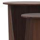Coaster Yency 2-Piece Round Nesting Table Set in Dark Brown, , large