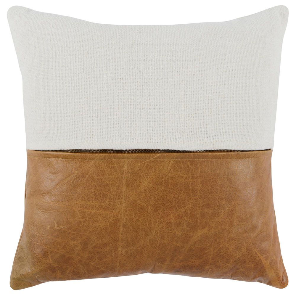 Classic Home Comporta 20&quot; x 20&quot; Throw Pillow in Canyon Ivory and Chestnut, , large