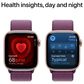 Apple Watch Series 10 GPS + Cellular 42mm Rose Gold Aluminum Case with Plum Sport Loop, , large