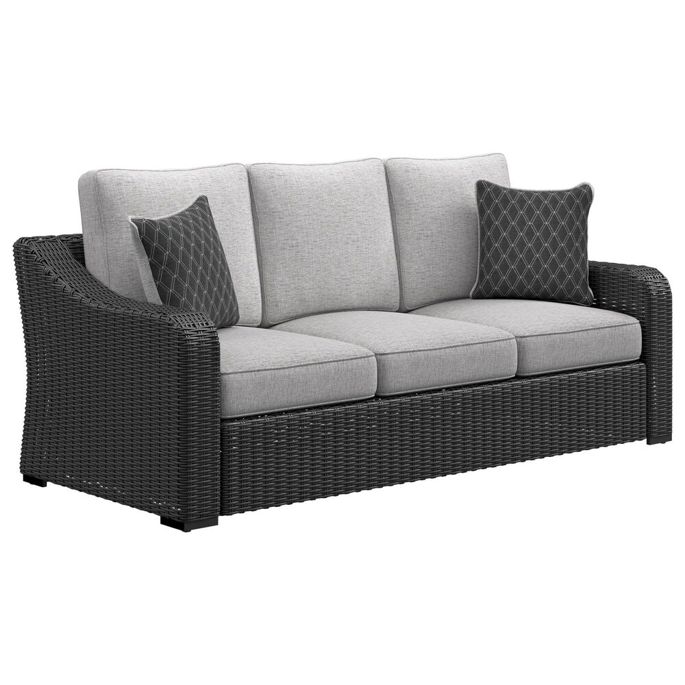 Ashley Beachcroft 5-Piece Fire Pit Conversation Set in Light Gray, , large