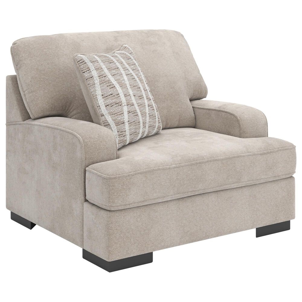Ashley High Profile Chair and a Half with Ottoman in Taupe, , large