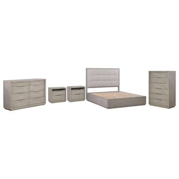 Urban Home Oxford Mineral 5-Piece King Bedroom Set in Gray, , large