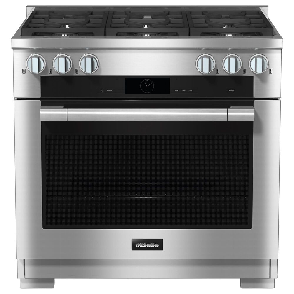 Miele 36" Freestanding Dual Fuel Range in Stainless Steel, , large